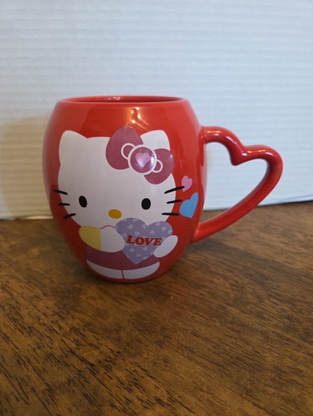 Sanrio Hello Kitty Red Heart-Handle Mug - LOVE Design
